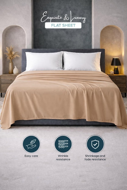Microfibre Flat Sheet – Ultra Soft Breathable Easy Care Durable Bed Sheet | Night Zone