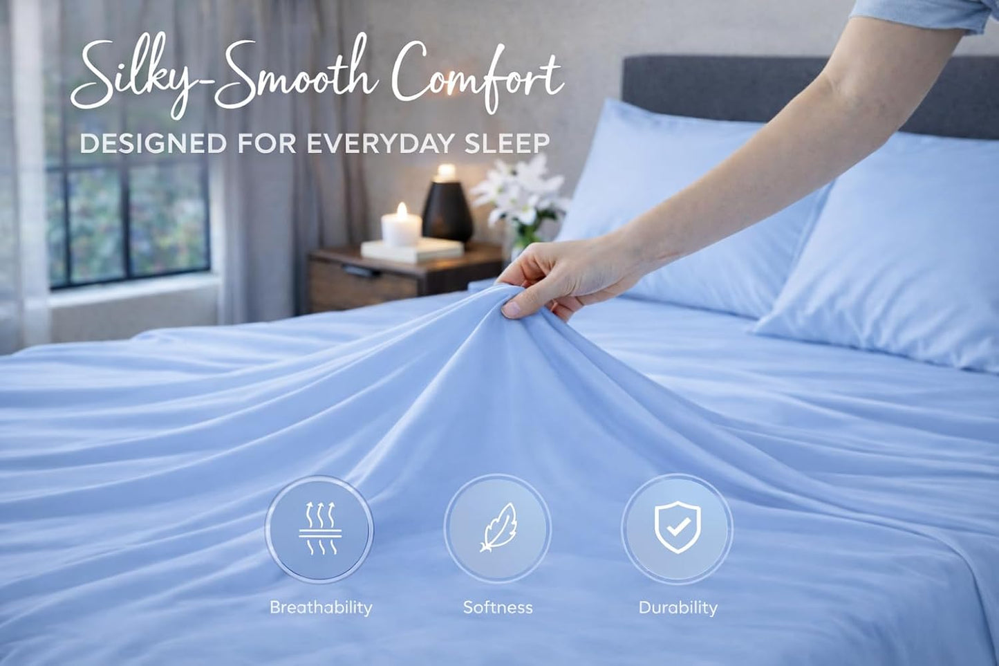 Microfibre Flat Sheet – Ultra Soft Breathable Easy Care Durable Bed Sheet | Night Zone