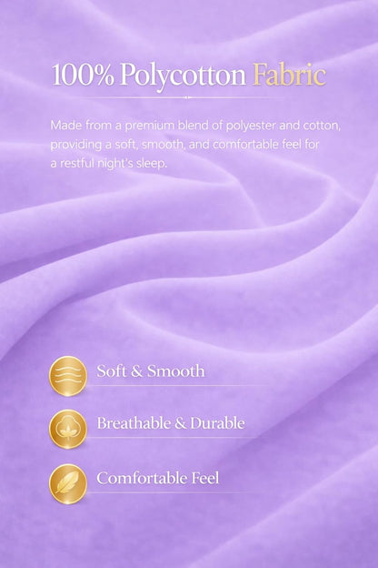 Polycotton Fitted Sheet 25cm Deep – Soft Easy Care Bedding | Night Zone
