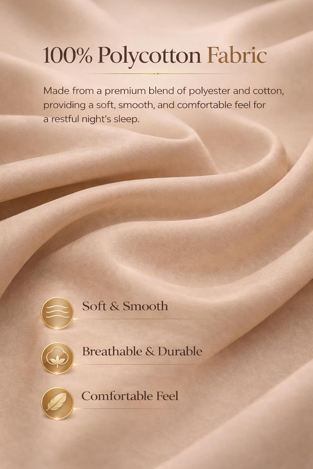 Polycotton Fitted Sheet 25cm Deep – Soft Easy Care Bedding | Night Zone