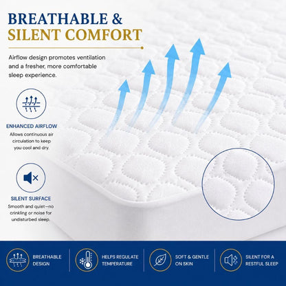 Cooling Mattress Protector – Breathable Airflow 30cm Deep Fitted Mattress Protection | Night Zone