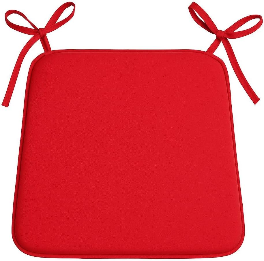 Multicolour Square Chair Seat Pads 38x38cm – 3cm Thick Cushions with Ties | Night Zone