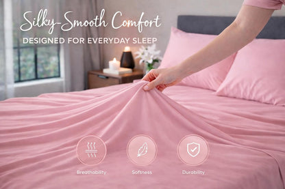 Microfibre Flat Sheet – Ultra Soft Breathable Easy Care Durable Bed Sheet | Night Zone