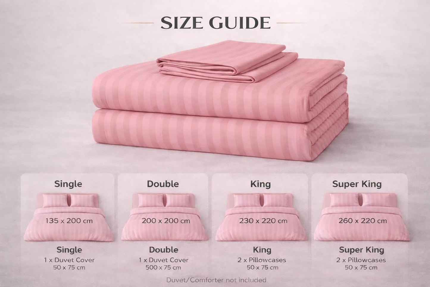 Microfiber Embossed Stripe Duvet Cover Set – Soft Touch Hotel Style Bedding | Night Zone