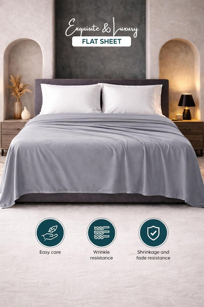 Microfibre Flat Sheet – Ultra Soft Breathable Easy Care Durable Bed Sheet | Night Zone