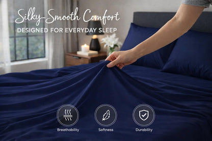 Microfibre Flat Sheet – Ultra Soft Breathable Easy Care Durable Bed Sheet | Night Zone