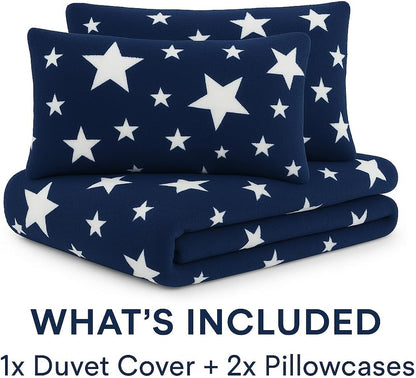 Teddy Star Fleece Duvet Cover Set – Soft Cosy Kids Teddy Bear Bedding | Night Zone