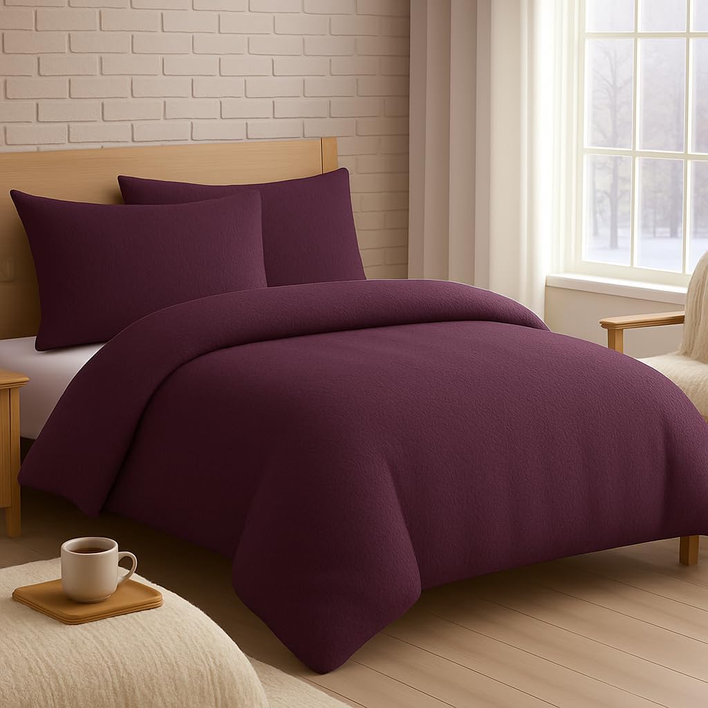 Teddy Fleece Duvet Cover Set – Soft Warm Teddy Bear Bedding | Night Zone