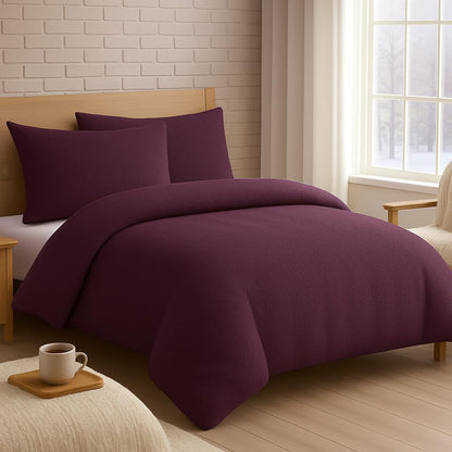 Teddy Fleece Duvet Cover Set – Soft Warm Teddy Bear Bedding | Night Zone