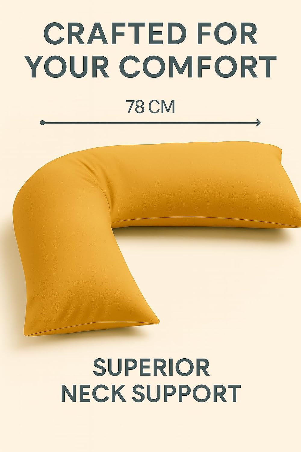 Easy Care Polycotton Orthopaedic V Shaped Pillow with Case or V Pillowcase Only | Night Zone