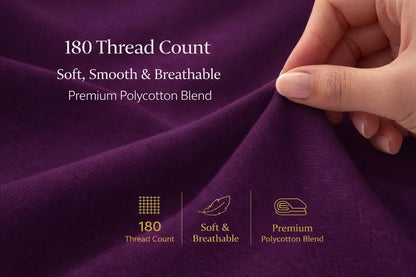 Flat Sheet 180 Thread Count Percale– Non Iron Polycotton Bedding | Night Zone