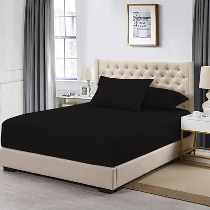 200 Thread Count Egyptian Cotton Extra Deep Fitted Sheet 40cm – Luxury Bedding | Night Zone