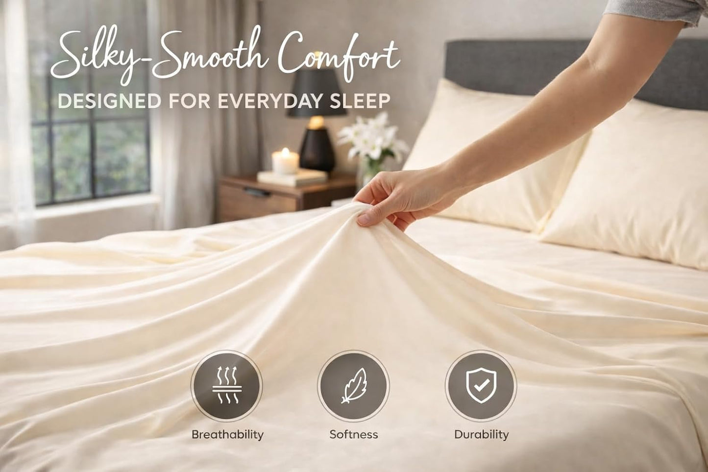 Microfibre Flat Sheet – Ultra Soft Breathable Easy Care Durable Bed Sheet | Night Zone