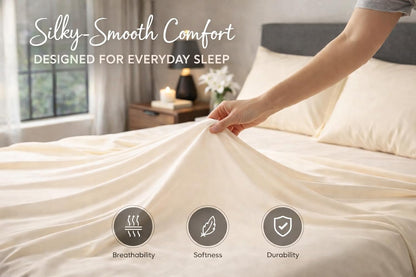 Microfibre Flat Sheet – Ultra Soft Breathable Easy Care Durable Bed Sheet | Night Zone