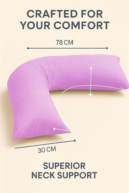 Easy Care Polycotton Orthopaedic V Shaped Pillow with Case or V Pillowcase Only | Night Zone