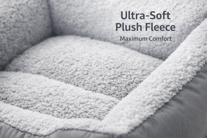 Luxury Orthopaedic Dog Bed Sofa – Plush Pet Basket with Raised Support Sides | Night Zone
