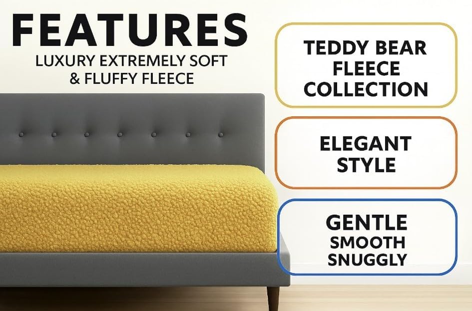 Teddy Fleece Fitted Sheet 30cm Deep – Extra Deep Teddy Bear Bedding | Night Zone