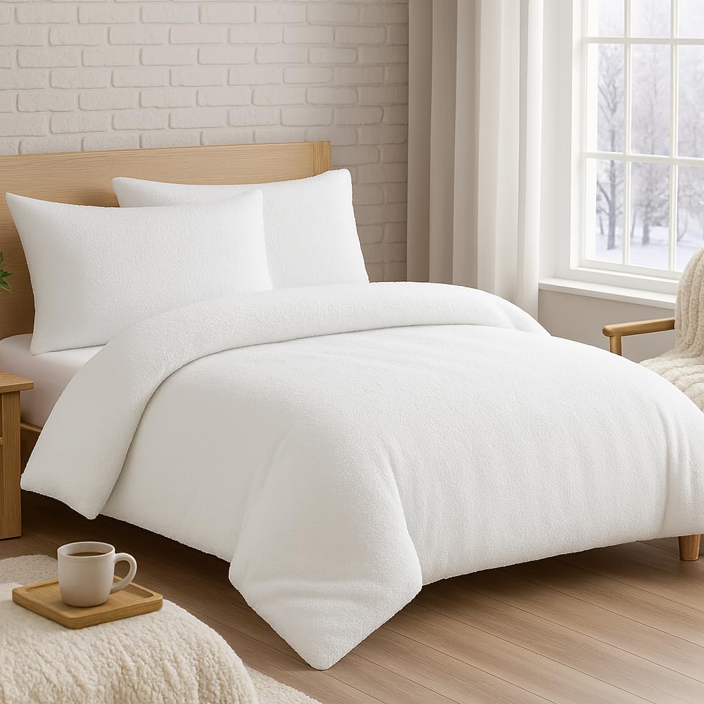 Teddy Fleece Duvet Cover Set – Soft Warm Teddy Bear Bedding | Night Zone