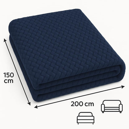 Wave Flannel Fleece Throw Blanket – Ultra Soft Warm Sofa & Bed Throw | Night Zone