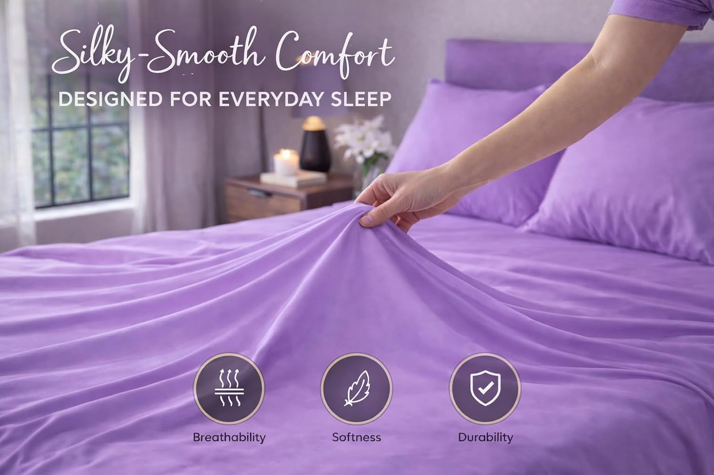 Microfibre Flat Sheet – Ultra Soft Breathable Easy Care Durable Bed Sheet | Night Zone