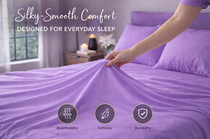 Microfibre Flat Sheet – Ultra Soft Breathable Easy Care Durable Bed Sheet | Night Zone