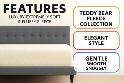Teddy Fleece Fitted Sheet 30cm Deep – Extra Deep Teddy Bear Bedding | Night Zone