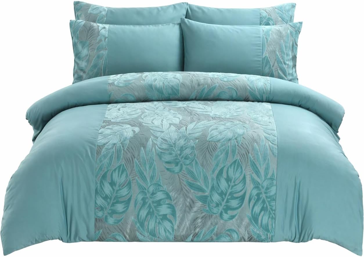Velvet Leaf Duvet Cover Set – Luxury Soft Touch Hotel Style Bedding | Night Zone