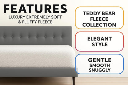 Teddy Fleece Fitted Sheet 30cm Deep – Extra Deep Teddy Bear Bedding | Night Zone