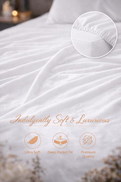 Microfibre Fitted Sheet 25cm Deep – Soft Easy Care Bedding | Night Zone