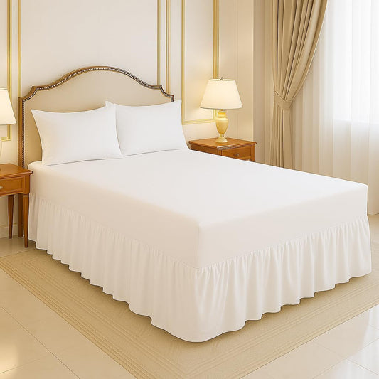 200 Thread Count Egyptian Cotton Pleated Valance Sheet – Hotel Quality Bed Valance | Night Zone