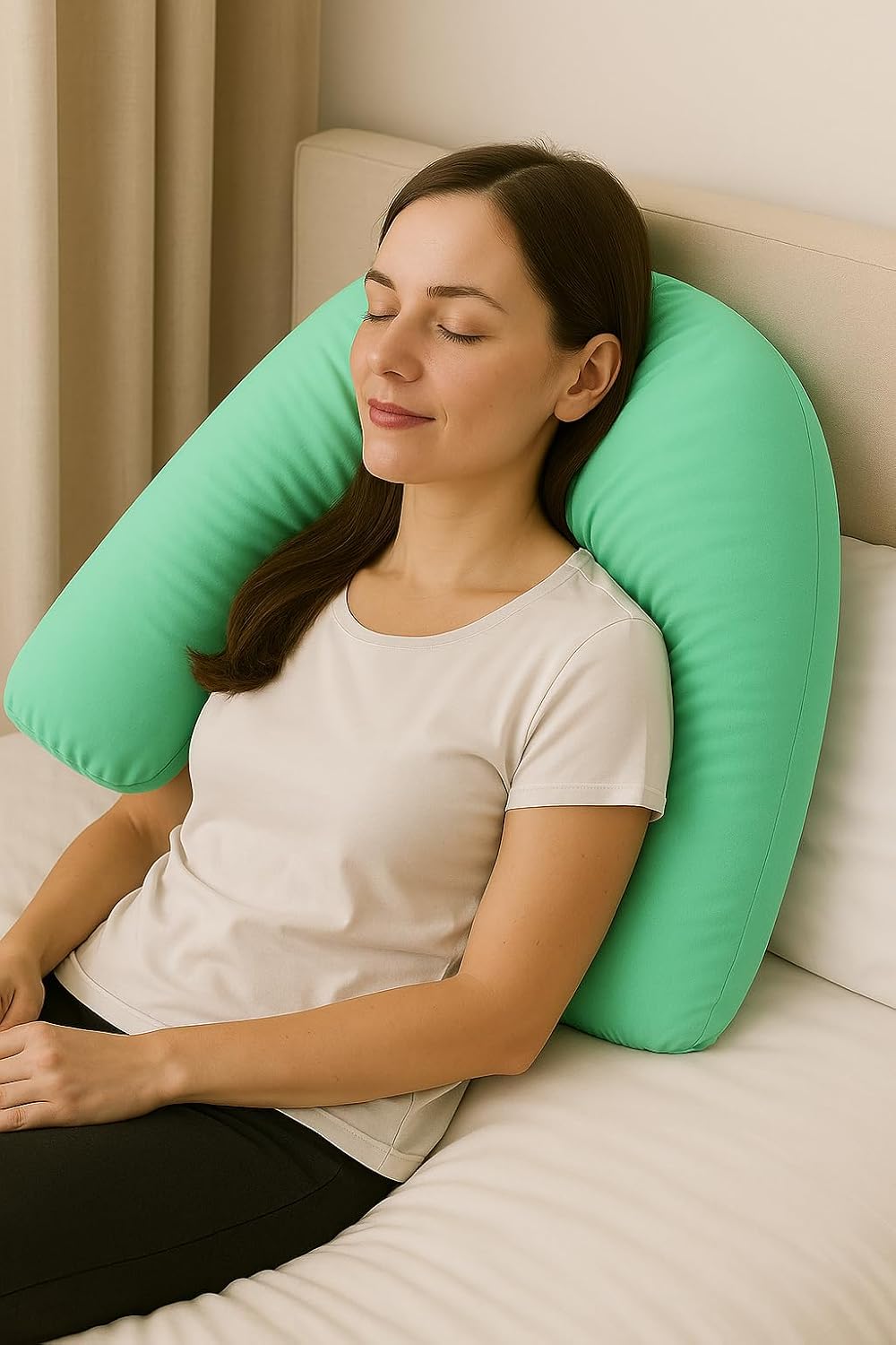 Easy Care Polycotton Orthopaedic V Shaped Pillow with Case or V Pillowcase Only | Night Zone