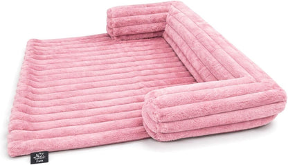 Waterproof Ribbed Plush Pet Bed – Cord Sofa Dog & Cat Bed with Raised Sides | Night Zone