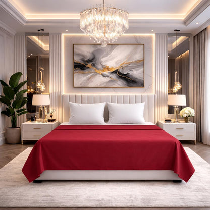 Flat Sheet 180 Thread Count Percale– Non Iron Polycotton Bedding | Night Zone