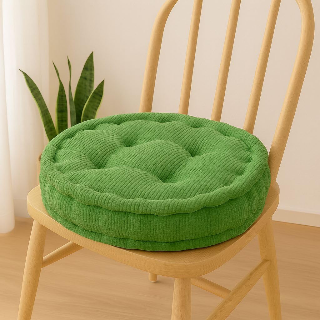 Round Fleece Booster Seat Pad 10cm Thick – Soft Chair Cushion for Extra Comfort | Night Zone