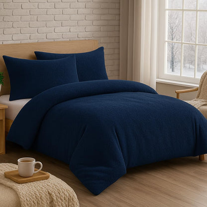 Teddy Fleece Duvet Cover Set – Soft Warm Teddy Bear Bedding | Night Zone