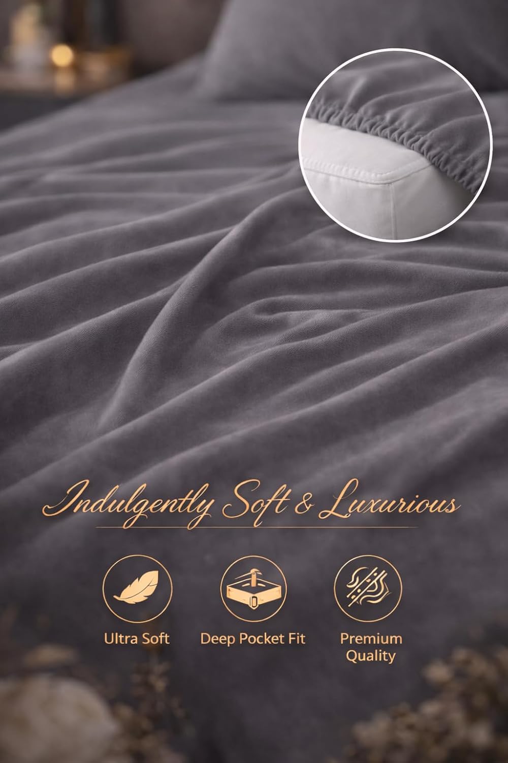 Microfibre Fitted Sheet 25cm Deep – Soft Easy Care Bedding | Night Zone