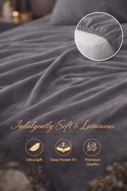 Microfibre Fitted Sheet 25cm Deep – Soft Easy Care Bedding | Night Zone