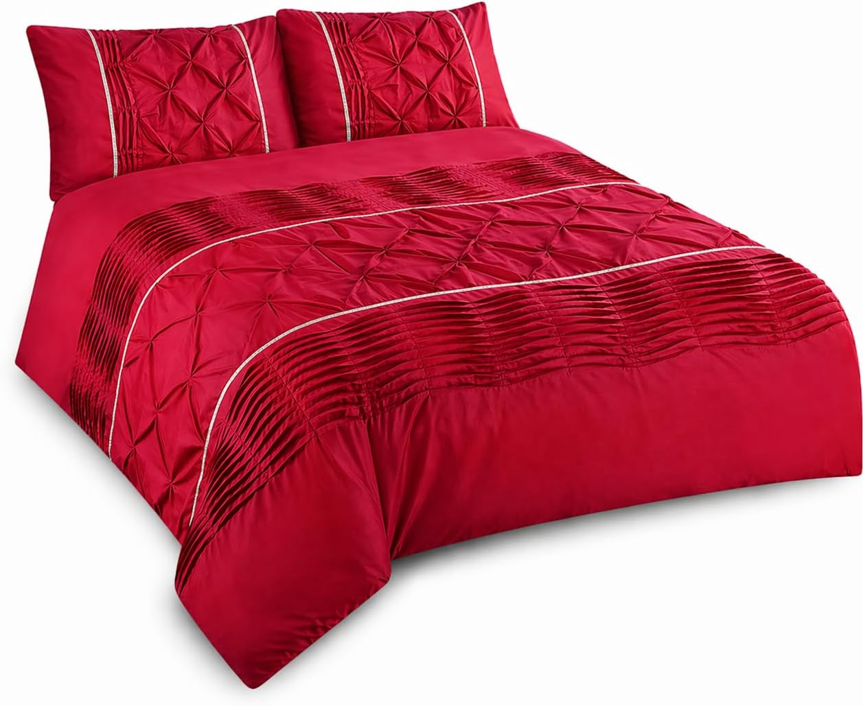 Eleanor Pintuck Polycotton Duvet Cover Set – Luxury Hotel Style Bedding | Night Zone