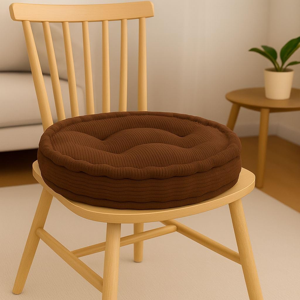 Round Fleece Booster Seat Pad 10cm Thick – Soft Chair Cushion for Extra Comfort | Night Zone