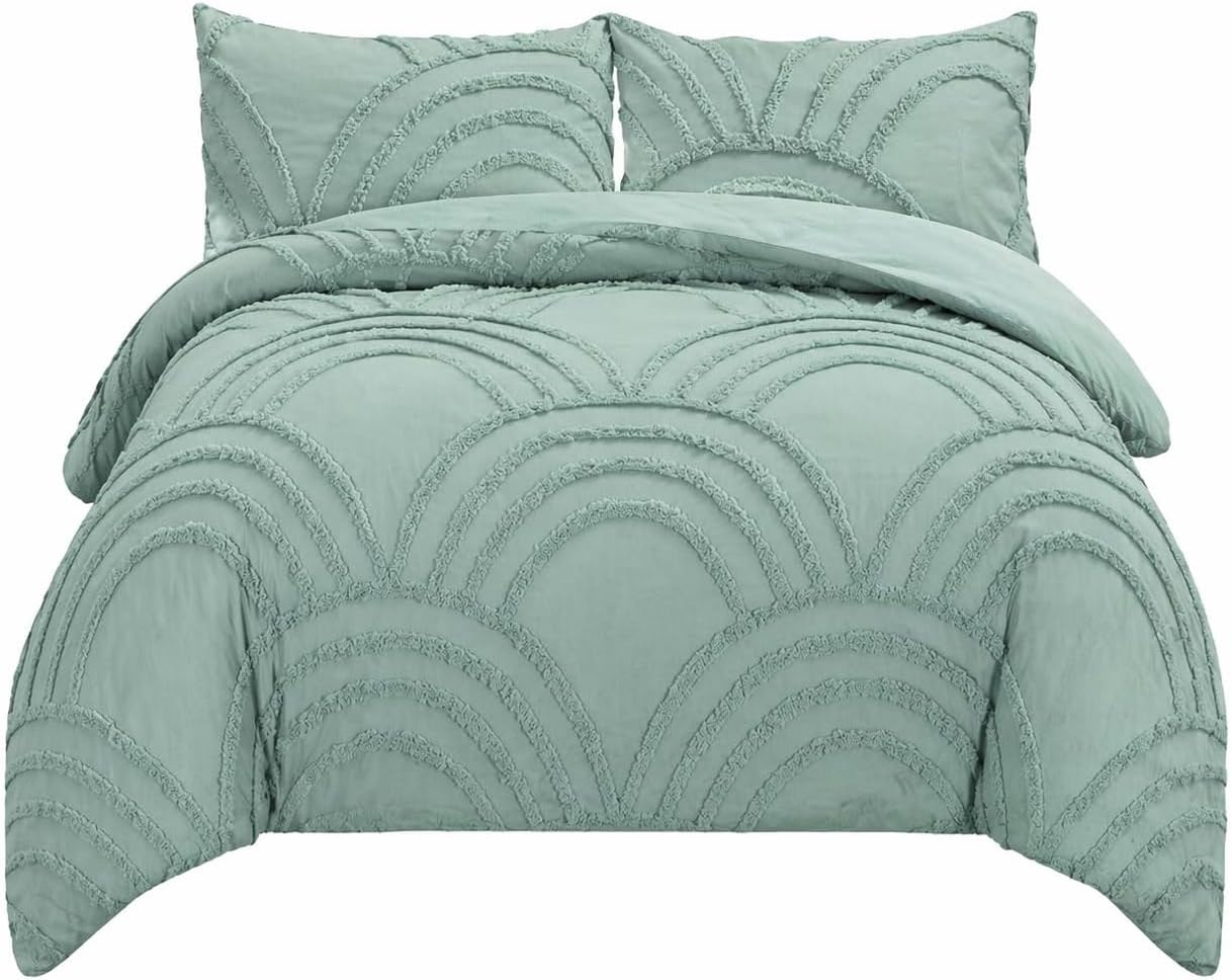 Zara Chenille Tufted Duvet Cover Set – Luxury Textured Bedding | Night Zone