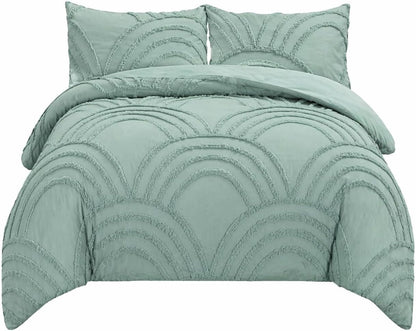 Zara Chenille Tufted Duvet Cover Set – Luxury Textured Bedding | Night Zone