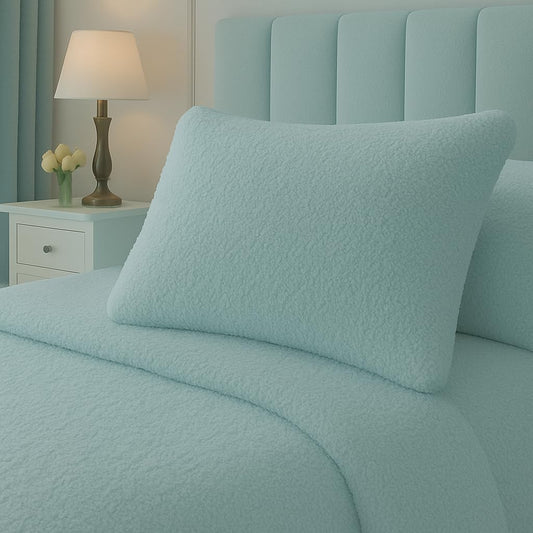 Teddy Bear Fleece Pillowcases Pair – Soft Warm Plush Bedding | Night Zone