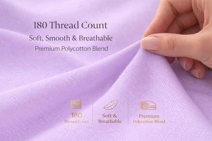 Flat Sheet 180 Thread Count Percale– Non Iron Polycotton Bedding | Night Zone