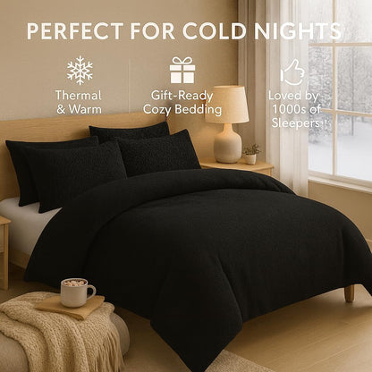 Teddy Fleece Duvet Cover Set – Soft Warm Teddy Bear Bedding | Night Zone