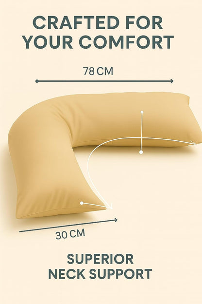 Easy Care Polycotton Orthopaedic V Shaped Pillow with Case or V Pillowcase Only | Night Zone