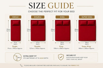 180 Thread Count Percale Extra Deep Fitted Sheet 40cm – Non Iron Polycotton Bedding | Night Zone
