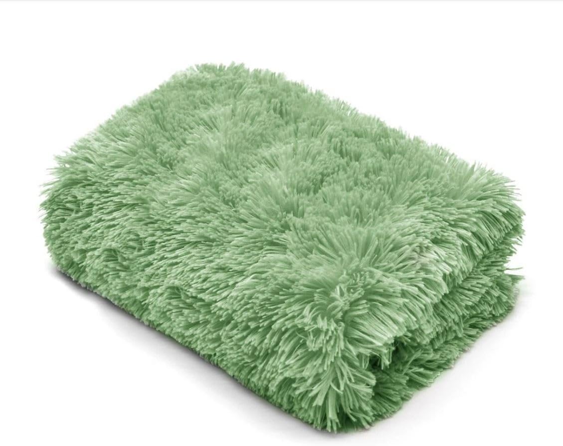 Soft & Snug Faux Fur Throw Blanket with Reversible Sherpa Teddy Fleece | Night Zone