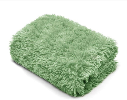 Soft & Snug Faux Fur Throw Blanket with Reversible Sherpa Teddy Fleece | Night Zone