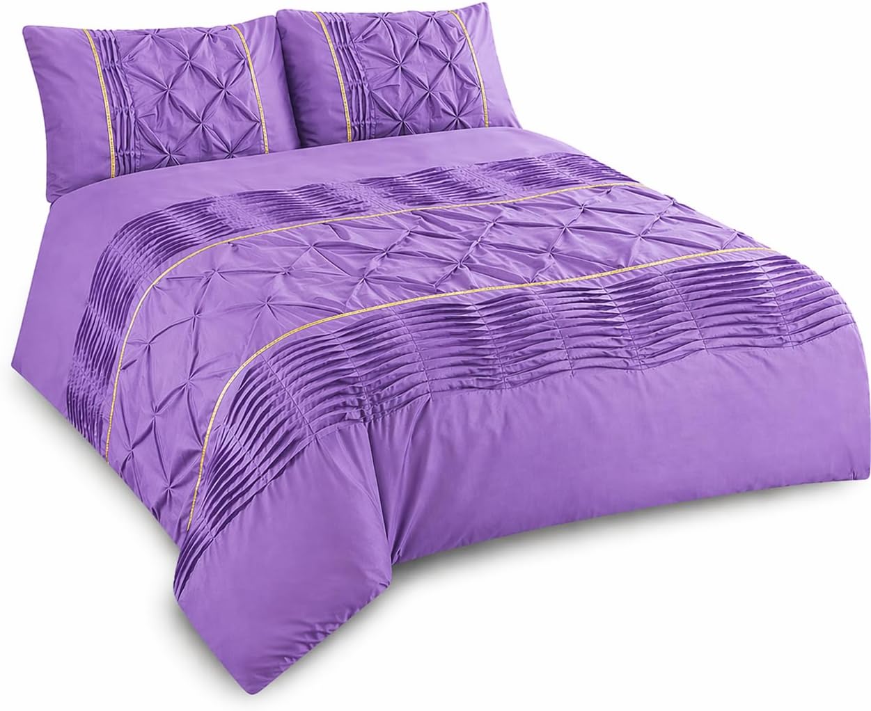 Eleanor Pintuck Polycotton Duvet Cover Set – Luxury Hotel Style Bedding | Night Zone