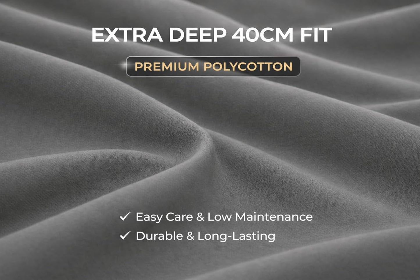 Extra Deep Fitted Sheet 40cm – Polycotton Easy Care Bedding | Night Zone
